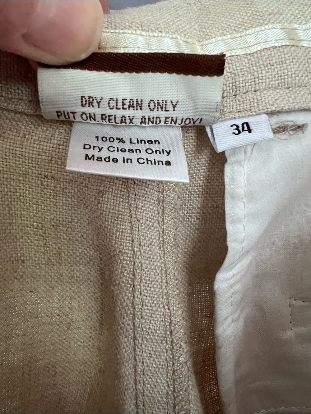 Island Importer Men's Amalfi Linen Pants Beach Wedding Size 34 - Picture 10 of 11